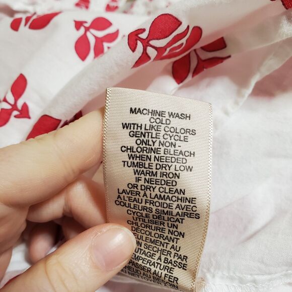 Philosophy Printed Midi Skirt Set Matching Top Size M Red White Boho Womens - Picture 15 of 15